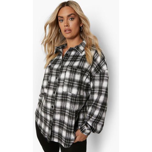 Grande Taille - Chemise Oversize À Carreaux - boohoo - Modalova