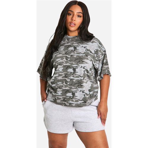 Grande Taille - T-Shirt Oversize Effet Camouflage - boohoo - Modalova