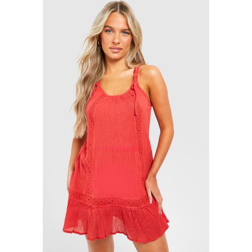 Robe De Plage Avec Broderie - boohoo - Modalova