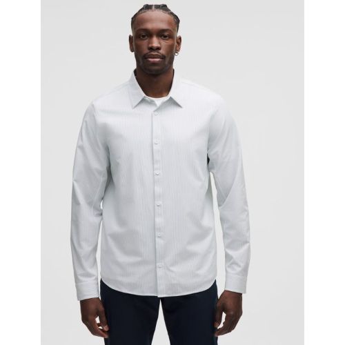 “ Chemise Ã  manches longues New Venture Nouvelle coupe classiques â€“ Blanc/Blue â€“ Taille XS - lululemon - Modalova