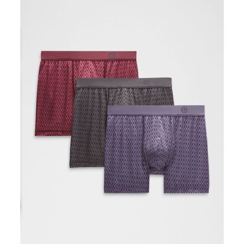 – Boxer Always In Motion Trios – 13 cm – Gris/Violet/É – Taille L - lululemon - Modalova