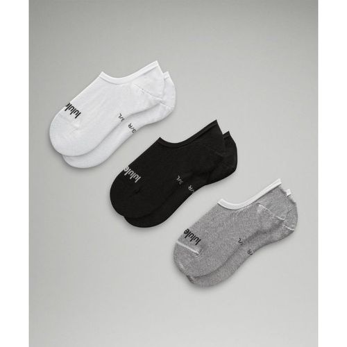 – Chaussettes invisibles Daily Stride Comfort Lot de 3s – Blanc/Gris/Noir – Taille L - lululemon - Modalova