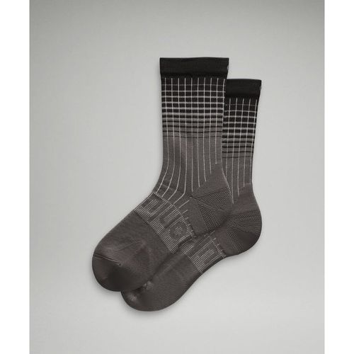 – Chaussettes mi-mollet Power Stride Réfléchissantess – Noir/Gris/Blanc – Taille L - lululemon - Modalova