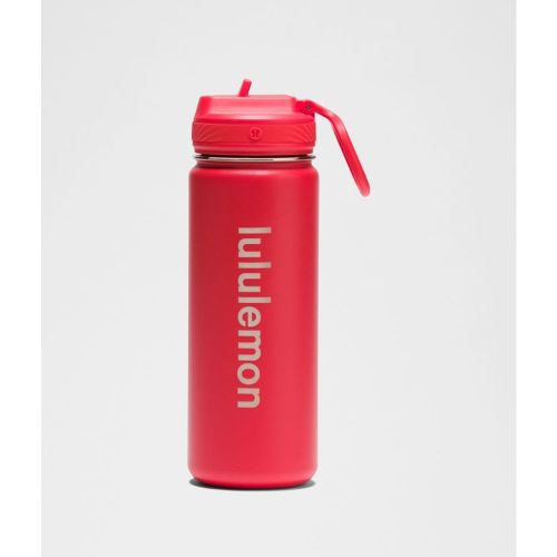 “ Bouteille d'eau Back to Life 530 ml Bouchon avec paille â€“ Rouge - lululemon - Modalova