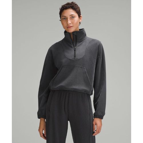 – Haut demi-zippé brossés – Noir – Taille 10 - lululemon - Modalova