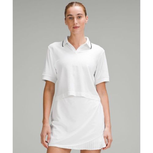 – Polo Swiftly Tech manches courtes Colour Tips – Blanc/Noir – Taille 0 - lululemon - Modalova