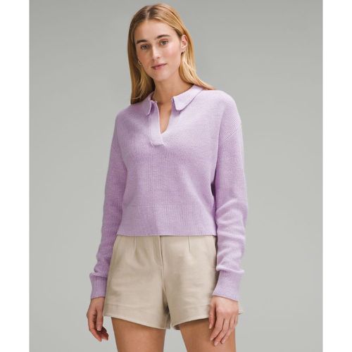 – Pull à cols – mélange de laine mérinos – Violet/Pastel – Taille L - lululemon - Modalova