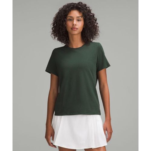 – T-Shirt à ourlet droit en coton biologiques – Vert – Taille 2XS - lululemon - Modalova