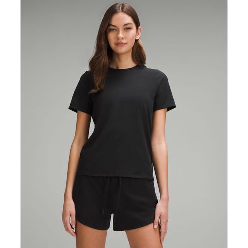 – T-Shirt à ourlet droit en coton biologiques – Noir – Taille 2XS - lululemon - Modalova