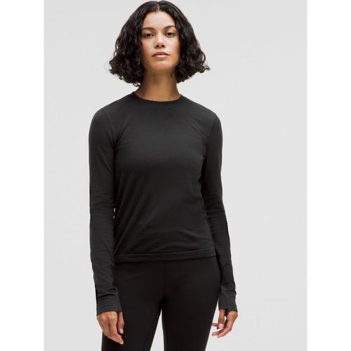 – Haut manches longues Swiftly en laine Longueur hanches – Noir – Taille L - lululemon - Modalova