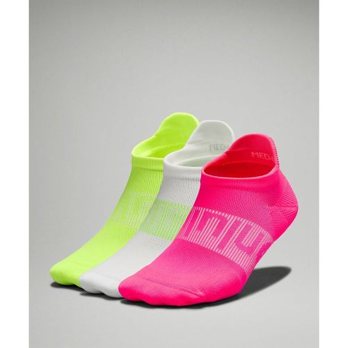 – Chaussettes à languette Power Stride Trios – Rose/Blanc – Taille L - lululemon - Modalova