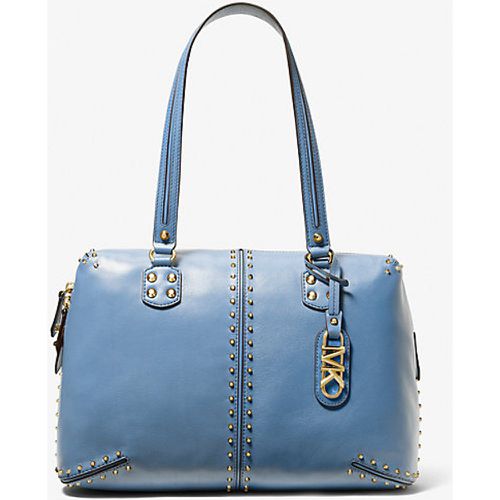 MK Grand cabas Astor en cuir clouté - BLEU FRANÇAIS(BLEU) - Michael Kors - MICHAEL Michael Kors - Modalova