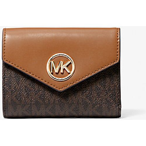 MK Portefeuille enveloppe à trois volets Carmen en cuir de taille moyenne avec logo - - Michael Kors - MICHAEL Michael Kors - Modalova