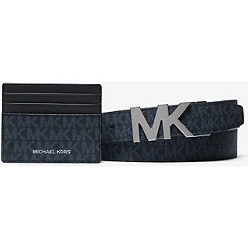 MK Coffret cadeau porte-cartes et ceinture avec logo Signature - /BLEU PÂLE(BLEU) - Michael Kors - Michael Kors Mens - Modalova