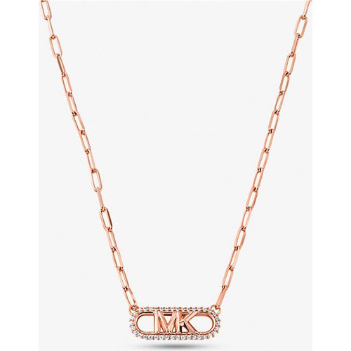 MK Collier à maillons et logo Empire en argent sterling plaqué en métal précieux - Michael Kors - Modalova