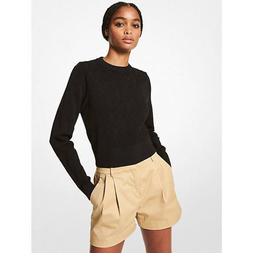 MK Pull en mélange de viscose extensible et de maille avec logo - - Michael Kors - MICHAEL Michael Kors - Modalova