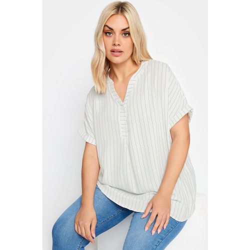Blouse Blanche À Rayures , Grande Taille & Courbes - Yours - Modalova