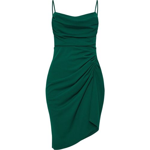 Curve Green Cowl Neck Gathered Dress, Grande Taille & Courbes - Yours London - Modalova