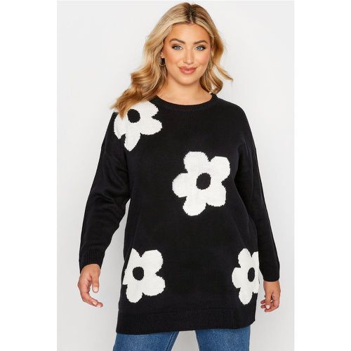 Pull En Maille Fleurs Larges , Grande Taille & Courbes - Yours - Modalova