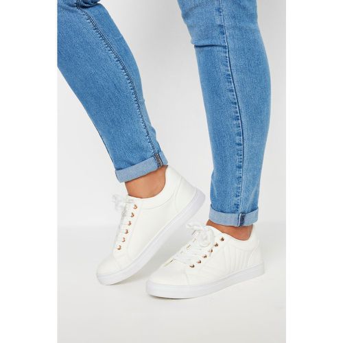 White Quilted Trainers In Extra Wide eee Fit - Yours - Modalova