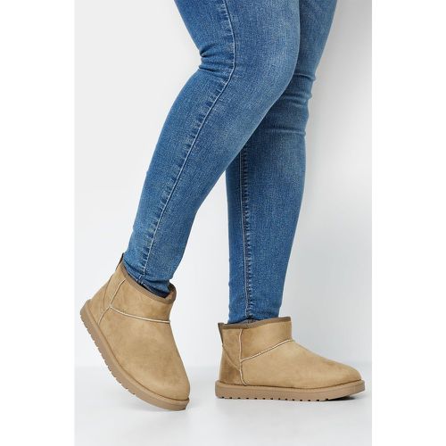 Bottines Beiges Fausse Fourrure Pieds Extra Larges eee - Yours - Modalova