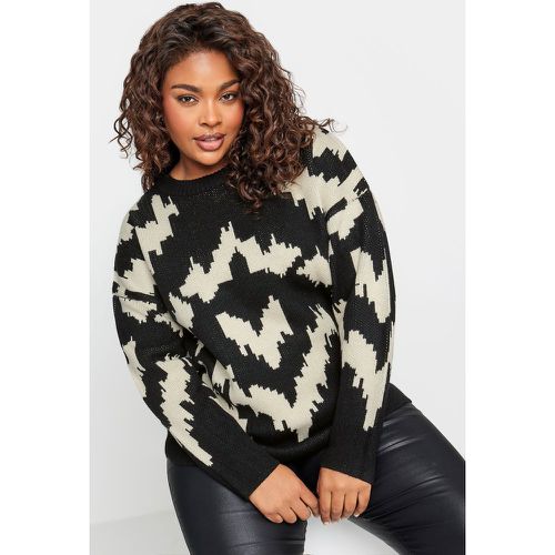Pull & Beige Abstrait En Maille , Grande Taille & Courbes - Yours - Modalova