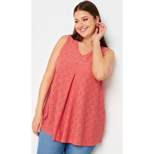 Top Corail Broderie Anglaise Volanté , Grande Taille & Courbes - Yours - Modalova