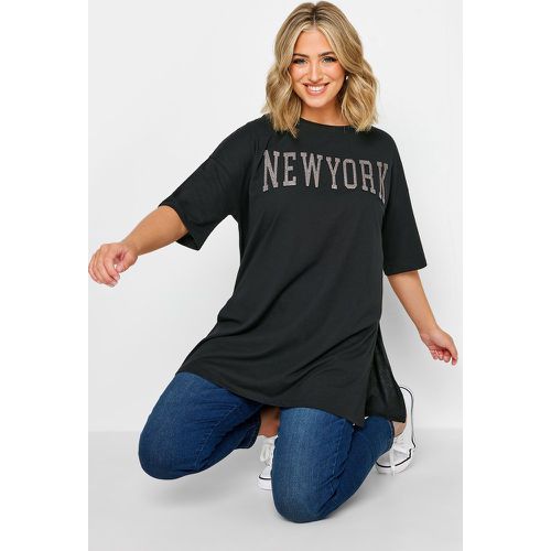Tshirt 'New York' Ourlet À Fentes , Grande Taille & Courbes - Yours - Modalova
