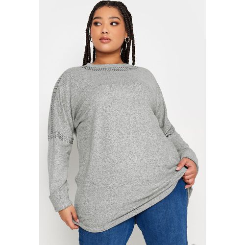 Pull Clouté Manches Chauvesouris , Grande Taille & Courbes - Yours - Modalova