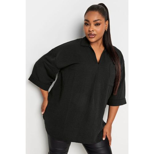 Blouse Col V Manches Longues , Grande Taille & Courbes - Yours - Modalova