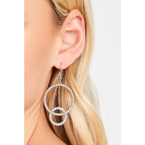 Silver Tone Linked Circle Hoop Earrings - Yours - Modalova