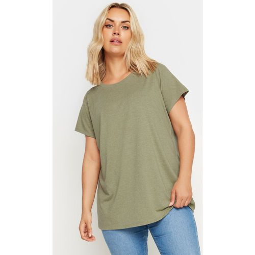 Curve Green Short Sleeve Tshirt, Grande Taille & Courbes - Yours - Modalova