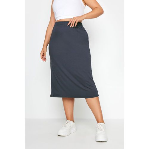 Curve Charcoal Grey Midi Tube Skirt, Grande Taille & Courbes - Yours - Modalova