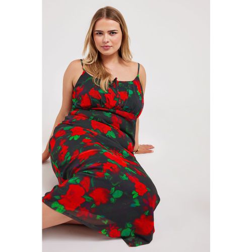 Robe Midaxi Floral Rouge , Grande Taille & Courbes - Yours London - Modalova