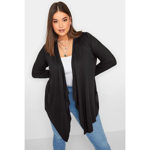 Cardigan Effet Cascade Manches Longues , Grande Taille & Courbes - Yours - Modalova
