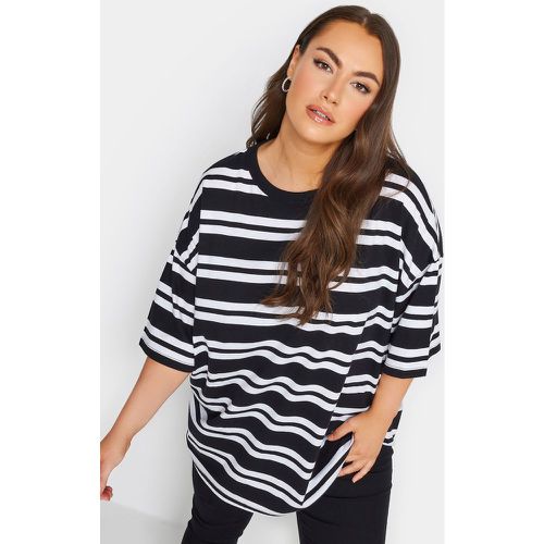 Tshirt & Blanc Oversize Rayures , Grande Taille & Courbes - Yours - Modalova