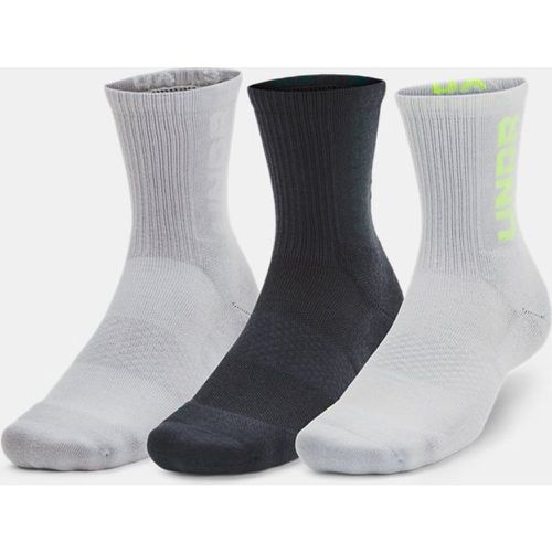 Lot de 3 paires de chaussettes mi-hautes 3-Maker unisexes Halo / Mod / High Vis Jaune XL - Under Armour - Modalova