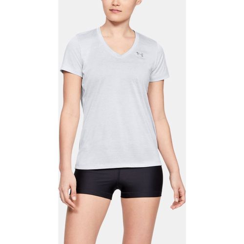 Tee-shirt col V Tech™ Twist Halo / Metallique Argent XS - Under Armour - Modalova