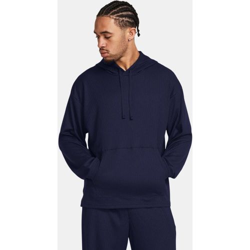 Sweat à capuche Rival Waffle Midnight Marine / Blanc XXL - Under Armour - Modalova