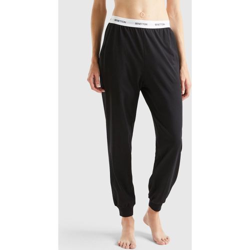 Benetton, Pantalon À Élastique Siglé, taille S, Noir - United Colors of Benetton - Modalova