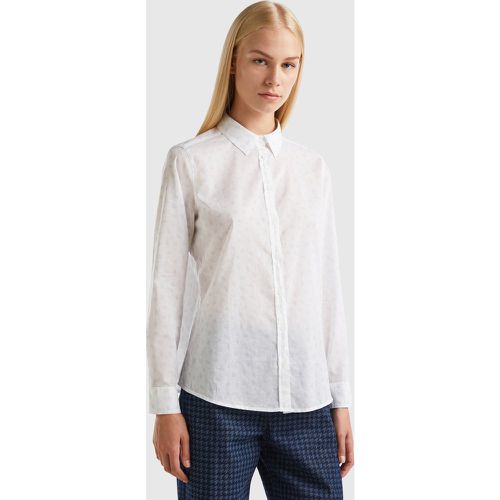 Benetton, Chemise Blanche À Fleurs, taille L, Blanc - United Colors of Benetton - Modalova