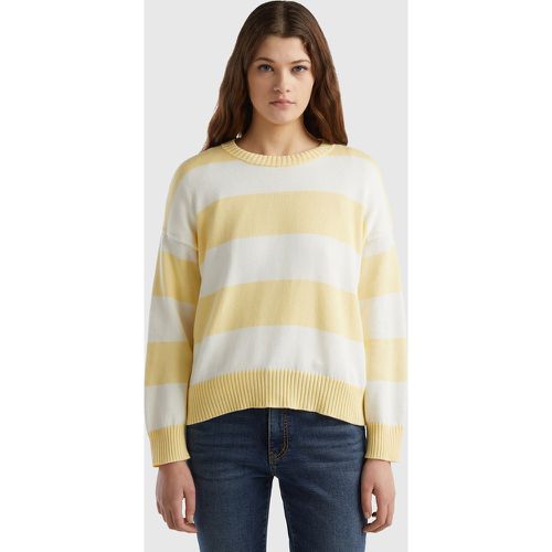 Benetton, Pull Rayé En Coton Tricot, taille M, Jaune - United Colors of Benetton - Modalova