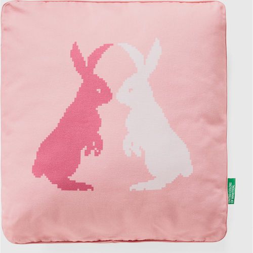 Benetton, Coussin Carré Avec Lapins, taille OS, Rose, Benetton Home - United Colors of Benetton - Modalova