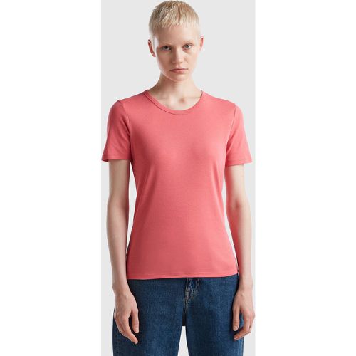 Benetton, T-shirt En Coton Longues Fibres, taille XS, Saumon - United Colors of Benetton - Modalova