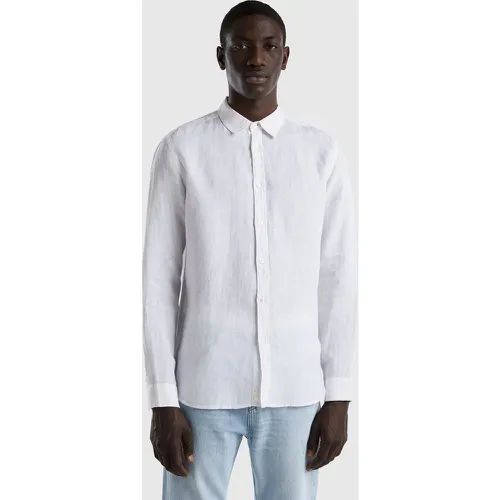 Benetton, Chemise En Pur Lin, taille L, Blanc - United Colors of Benetton - Modalova