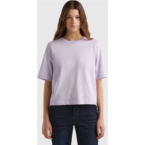 Benetton, T-shirt Coupe Boxy 100 % Coton, taille L, Lilas - United Colors of Benetton - Modalova