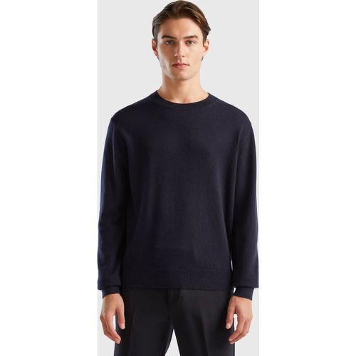 Benetton, Pull Bleu Foncé En Pur Cachemire, taille XXL, Bleu Foncé - United Colors of Benetton - Modalova