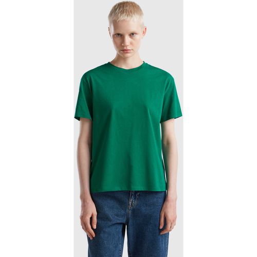 Benetton, T-shirt 100 % Coton À Manches Courtes, taille S, Vert - United Colors of Benetton - Modalova