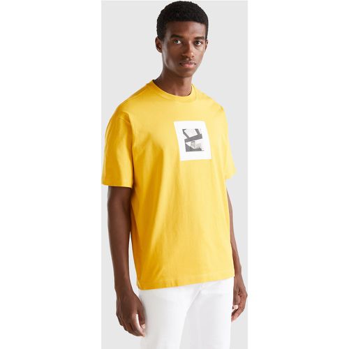 Benetton, T-shirt Boxy À Imprimé, taille M, Jaune - United Colors of Benetton - Modalova