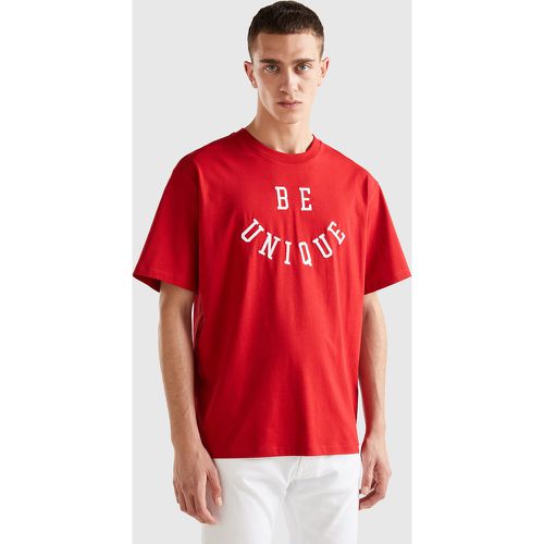Benetton, T-shirt Avec Imprimé Slogan, taille XXL, Rouge - United Colors of Benetton - Modalova